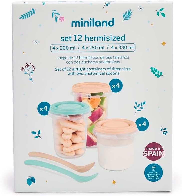 Ensemble de 12 boîtes hermétiques - Miniland