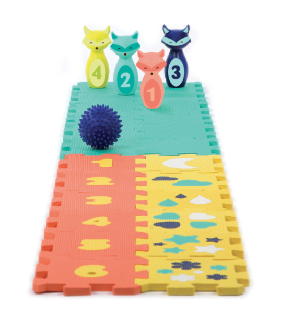 LUDI - COFFRET D'ACTIVITE Tapis,Quille Et Formes