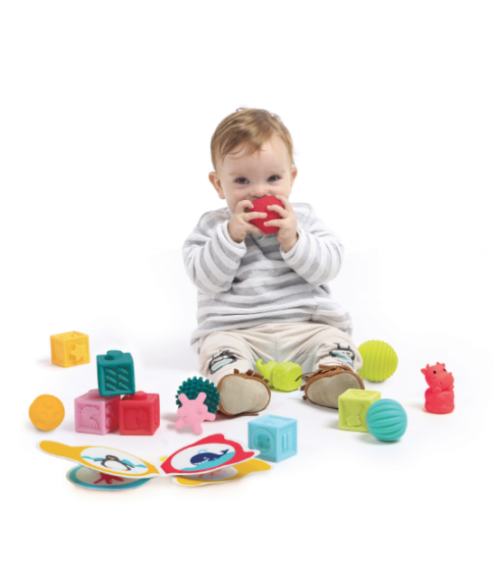 LUDI - COFFRET D'EVEIL Livres Cubes Balles