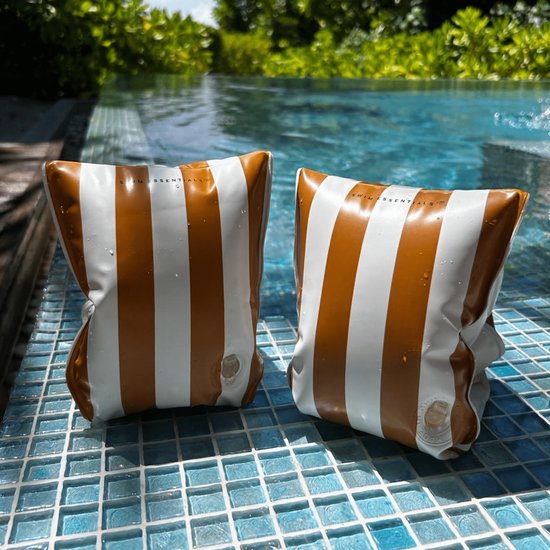 Swim Essentials Brassards Jaune - Wit - Rayé - 2-6 ans - 15-30 kg