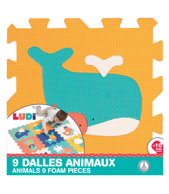 LUDI - Tapis De Jeu Dalles Animaux