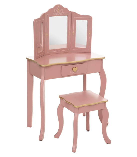 Atmosphera - Coiffeuse et Tabouret Enfant Sissi - Rose