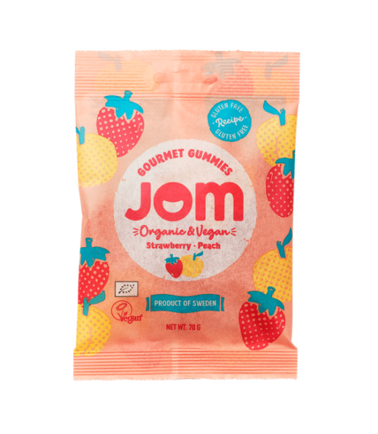 Jom Gummies Fraise Pêche 70G