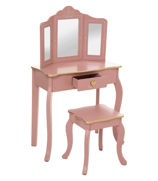 Atmosphera - Coiffeuse et Tabouret Enfant Sissi - Rose