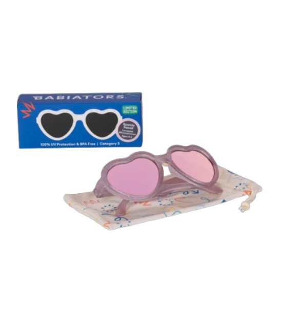 Lunettes de Soleil Babiators - Sparkle Squad Heart | Lavender Mirrored Lenses