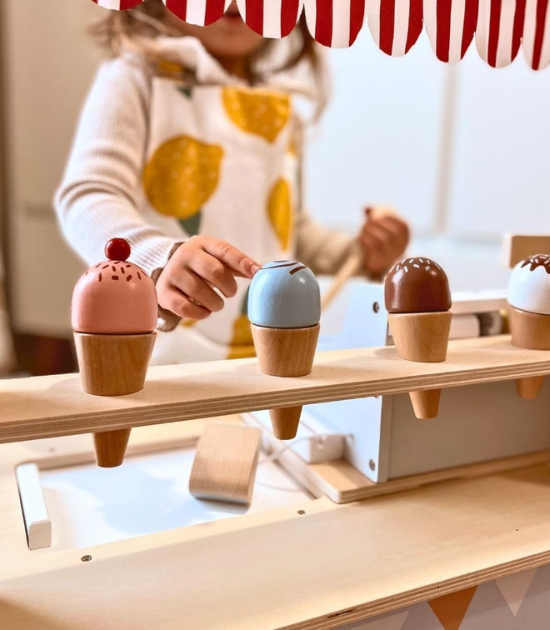 Mamabrum Crème glacée en bois pour enfants 3+