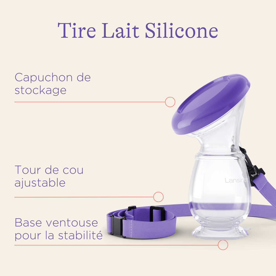 Tire-lait silicone / recueil lait – Lansinoh