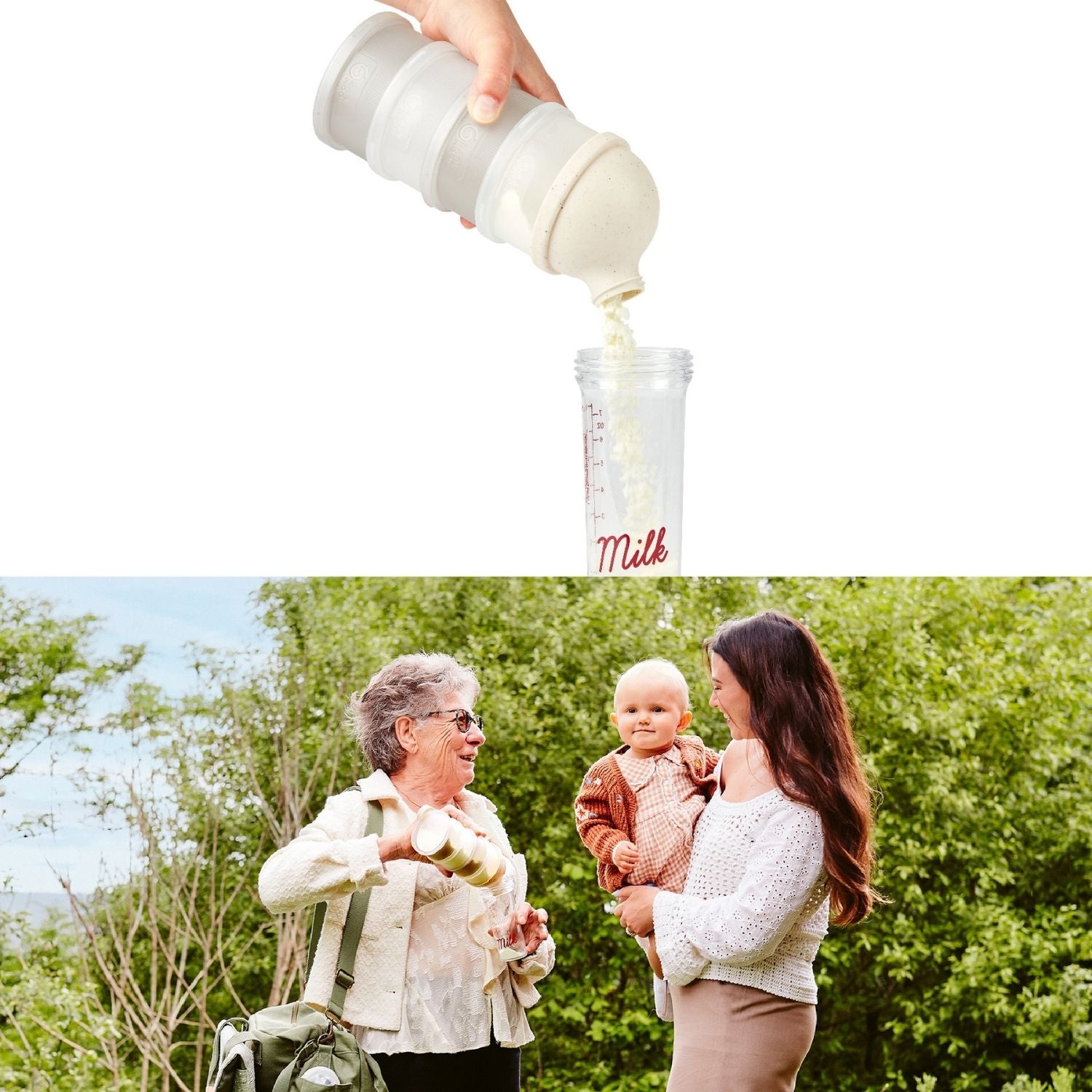 Boîtes doseuses de lait en poudre Babydose Beige - Babymoov