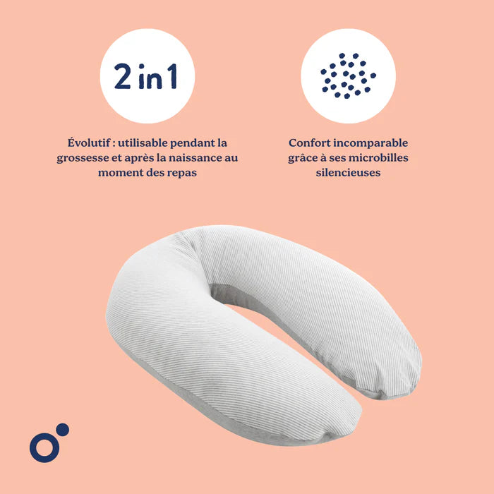 Coussin d'allaitement et de maternité doomoo Buddy Classic Grey