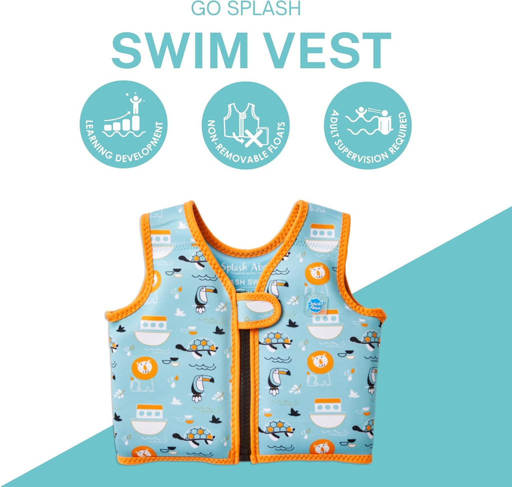 Go Splash Gilet de Natation Arche Bleue, Âge 1-2 ans