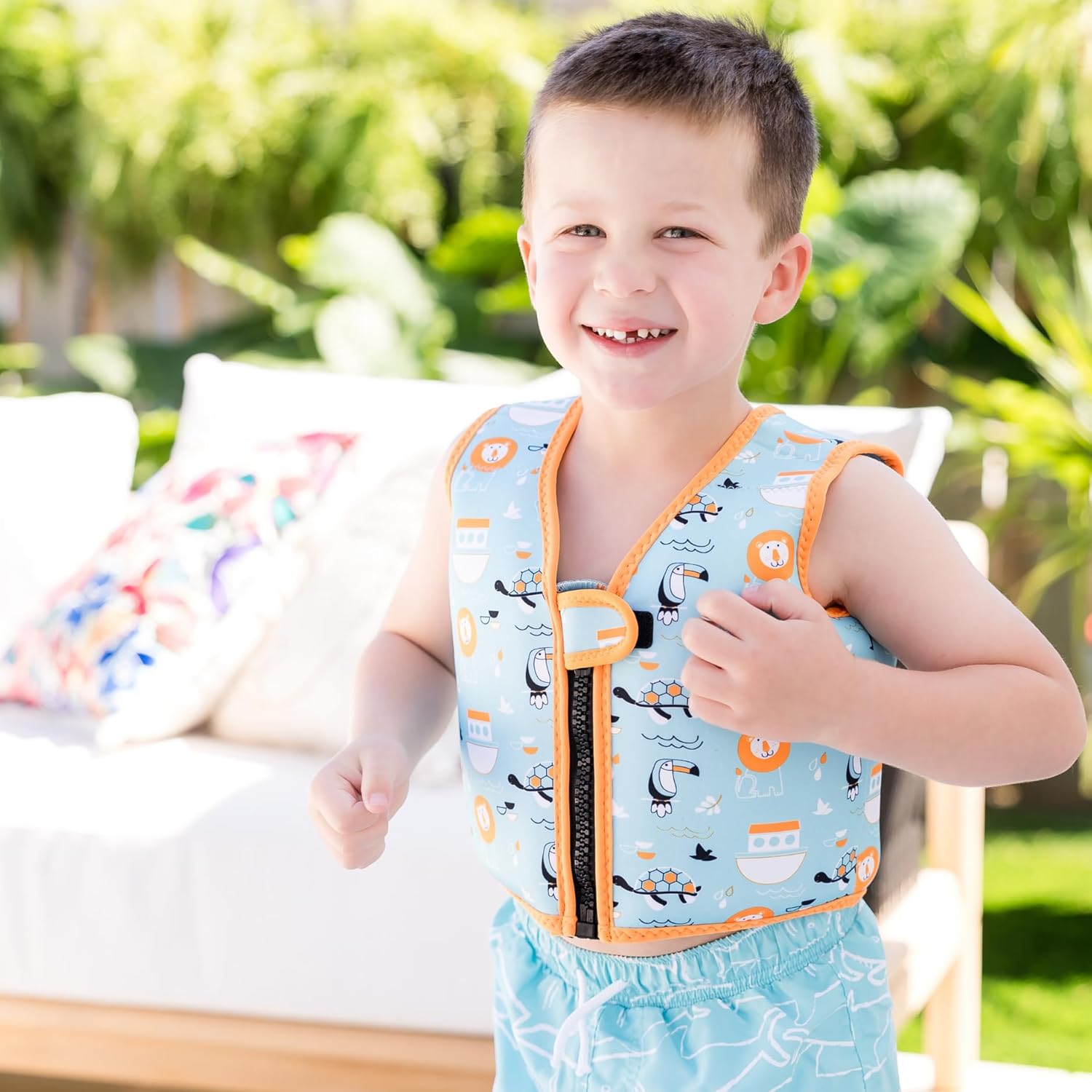 Go Splash Gilet de Natation Arche Bleue, Âge 1-2 ans