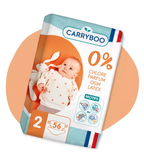 CARRYBOO-Couches bébé écologiques T2 (3-6 Kg) x 56 pièces