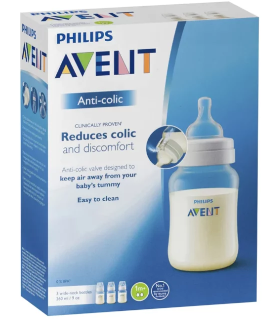 Lot de 2 Biberons anti colic 260ml – Philips Avent