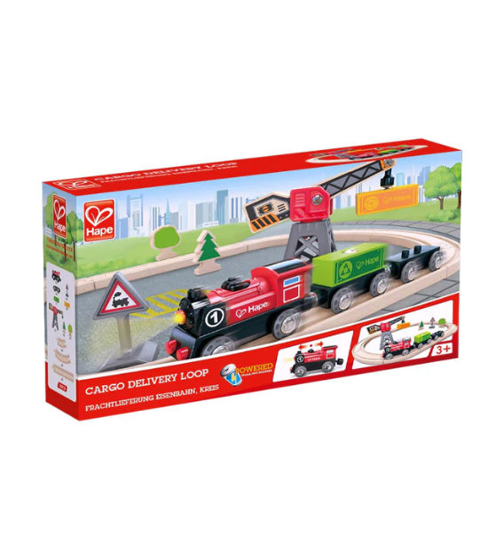 Hape Circuit de Train en Bois - 3A+