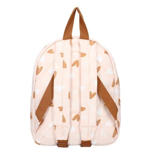 Sac à dos enfant Loving Days Coeurs rose/caramel - BB&Co