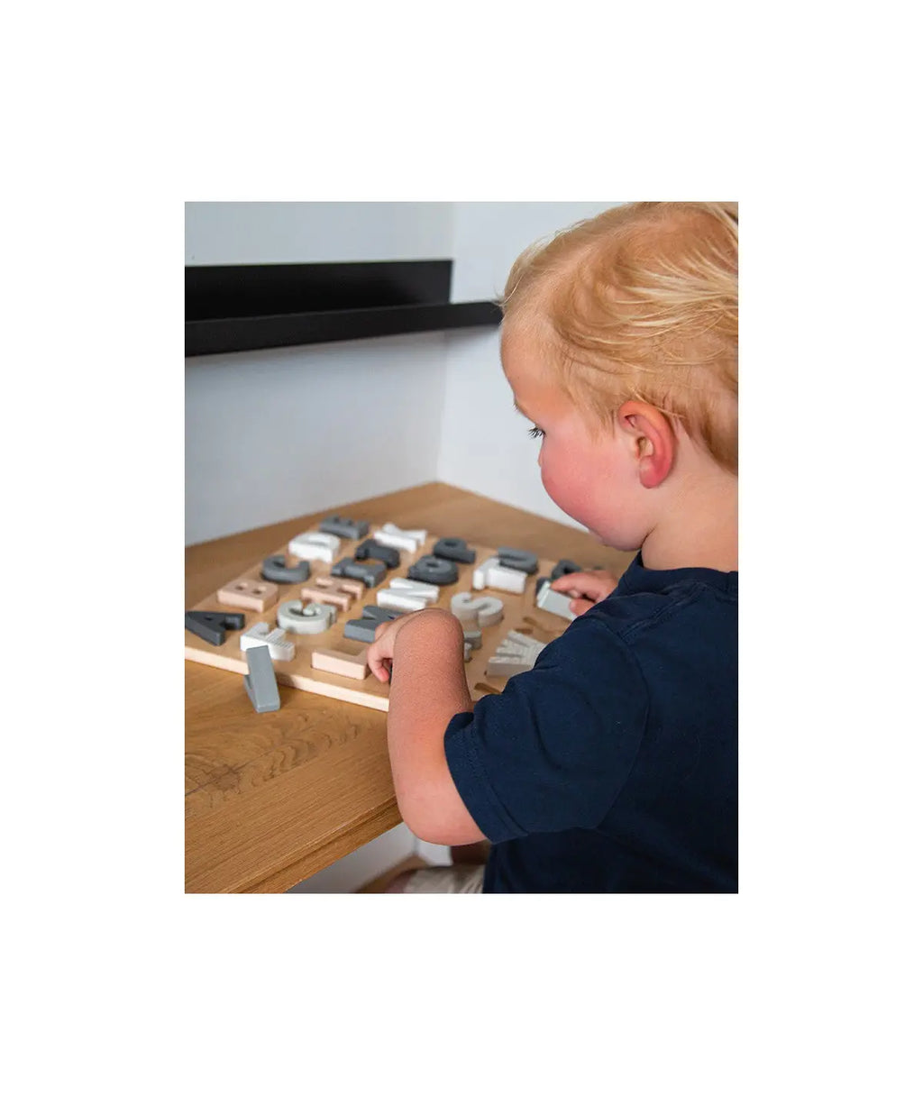 Plateau de puzzle alphabet en bois +18M