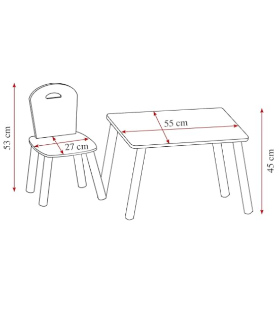 Kesper | Table pour enfant avec 2 chaises