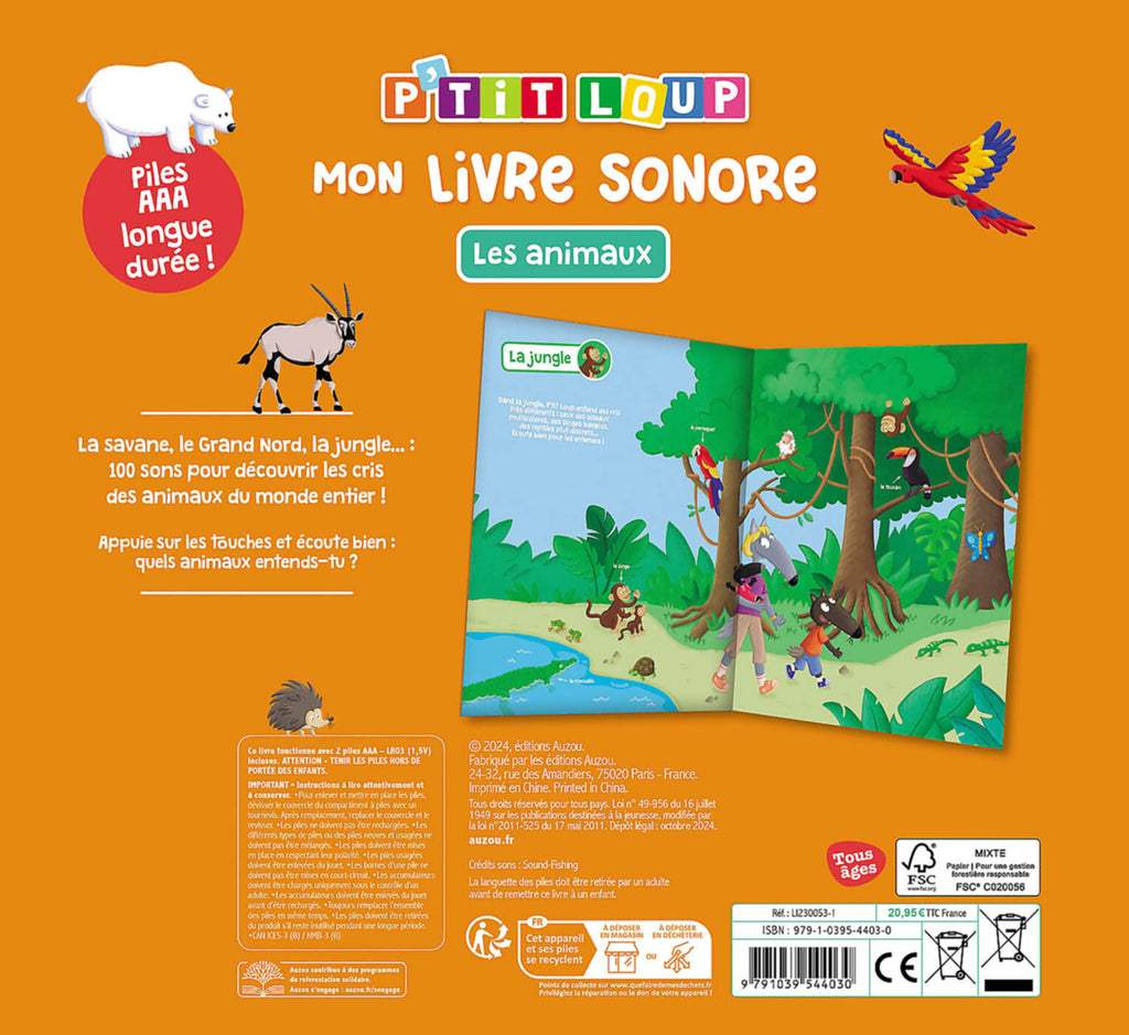 P'tit Loup Mon Livre Sonore - Les Animaux