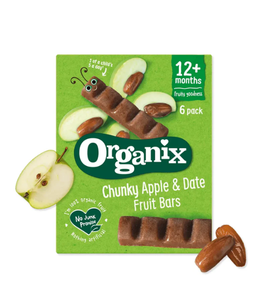 Organix Boîte Barres Epaisses Datte & Pomme 12M+