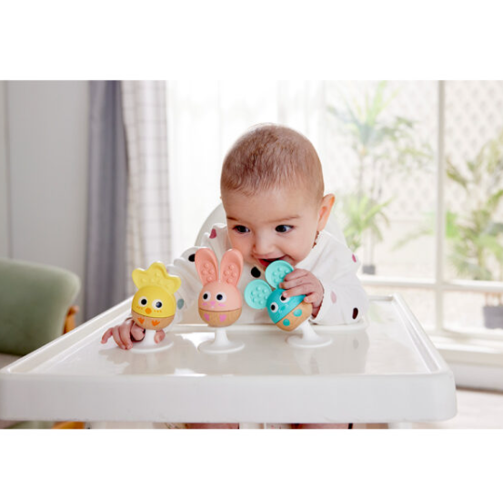 Cheery critter rattle trio – HAPE – Atelier bébé&santé Marrakech