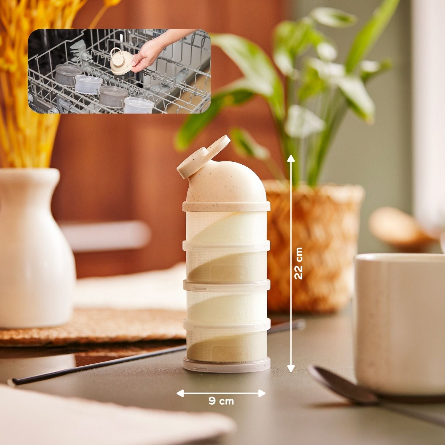 Boîtes doseuses de lait en poudre Babydose Beige - Babymoov