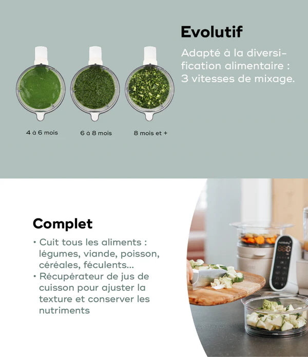 Robot cuiseur Nutribaby (+) Mineral Beige babymoov