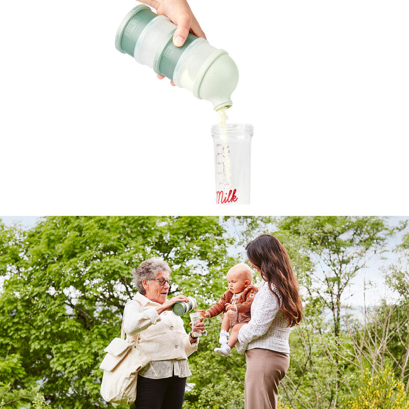 Boîtes doseuses de lait en poudre Babydose Mineral Green - Babymoov