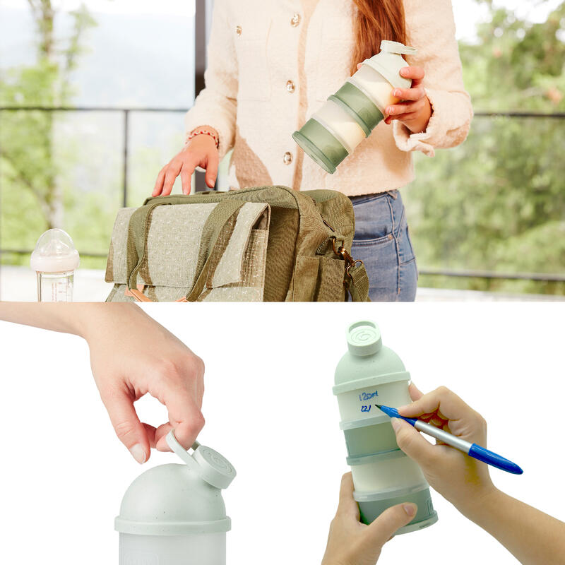 Boîtes doseuses de lait en poudre Babydose Mineral Green - Babymoov