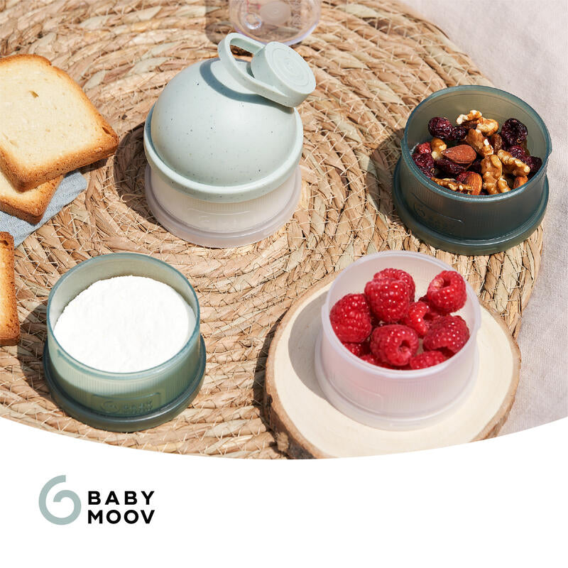 Boîtes doseuses de lait en poudre Babydose Mineral Green - Babymoov