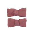 Lot 2 barrettes gaze marsala