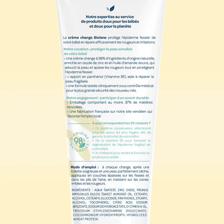 Biolane Crème Change 100 ml – Protection et Soin pour Bébé
