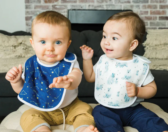 Ensemble de 3 bavoirs d'alimentation - Forêt