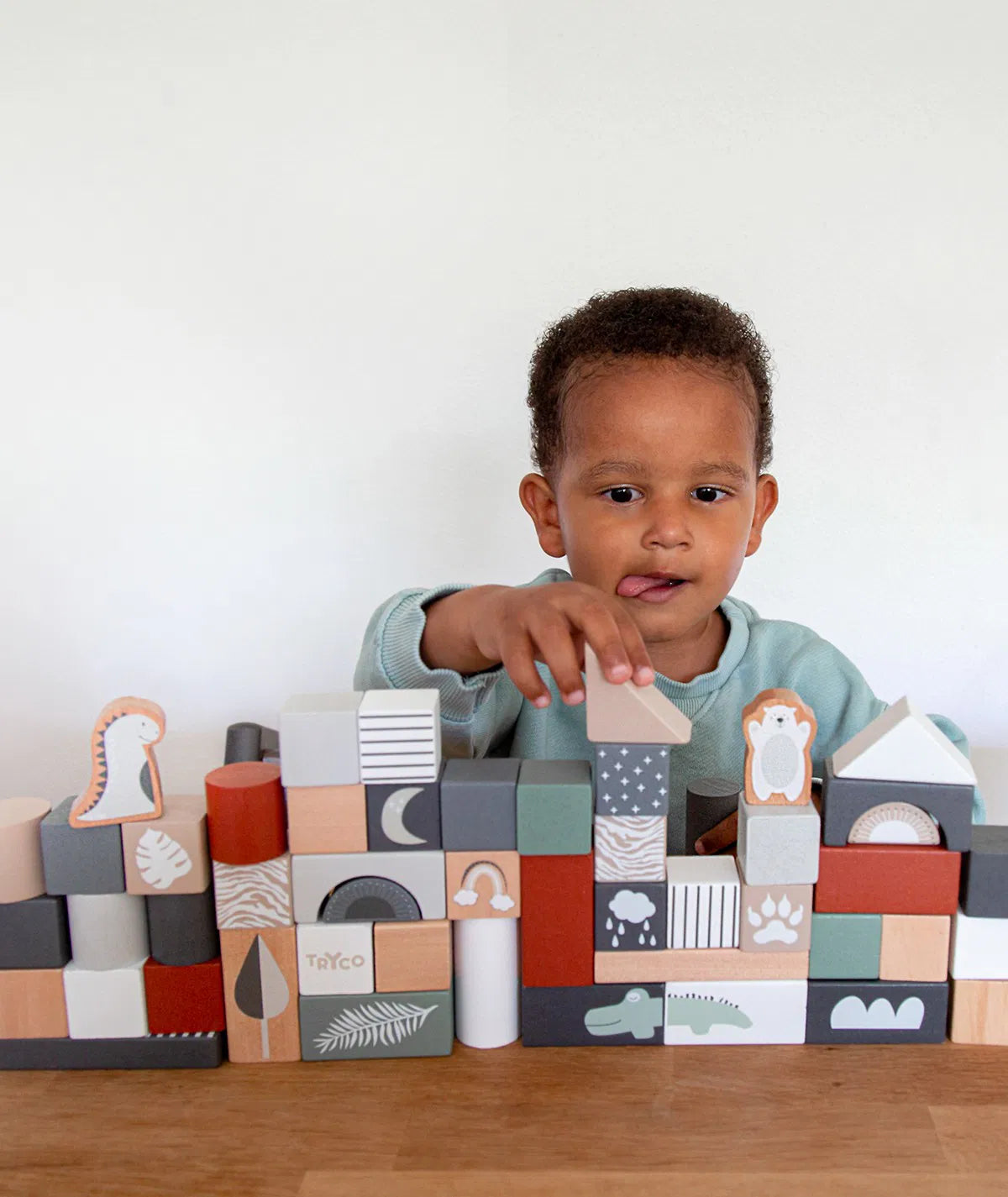 Tryco Ensemble de blocs en bois 50 pcs