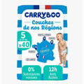 CARRYBOO-Couches Bébé écologiques T5 (12-25 Kg) x 40 pièces
