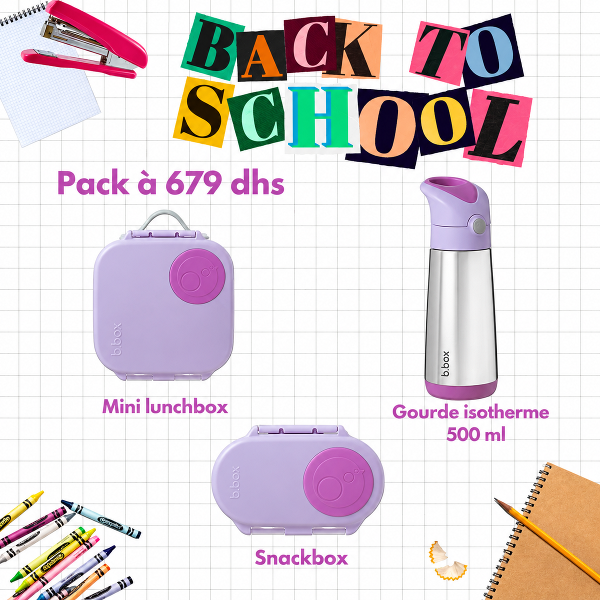 Pack Back to School Bbox - Sugar Plum