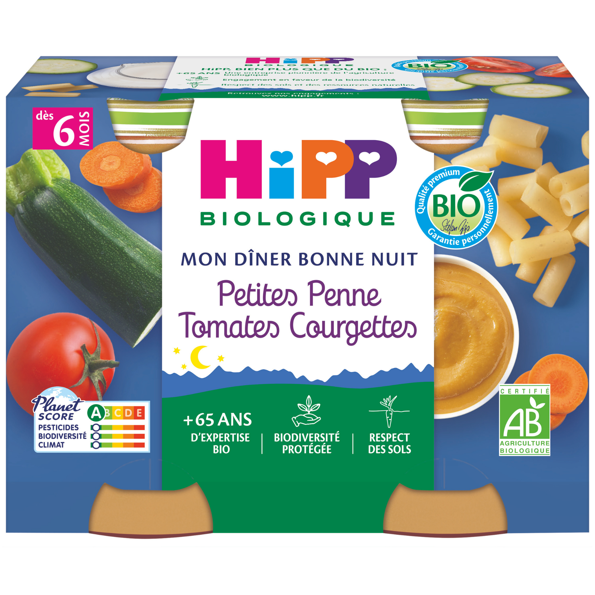 Hipp - Petites Pennes Tomates Courgettes dès 6 mois