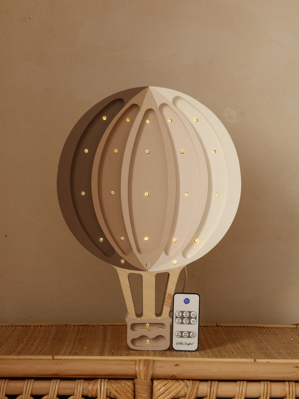 Little Lights Hot Air Baloon Lamp | Cappuccino Rainbow