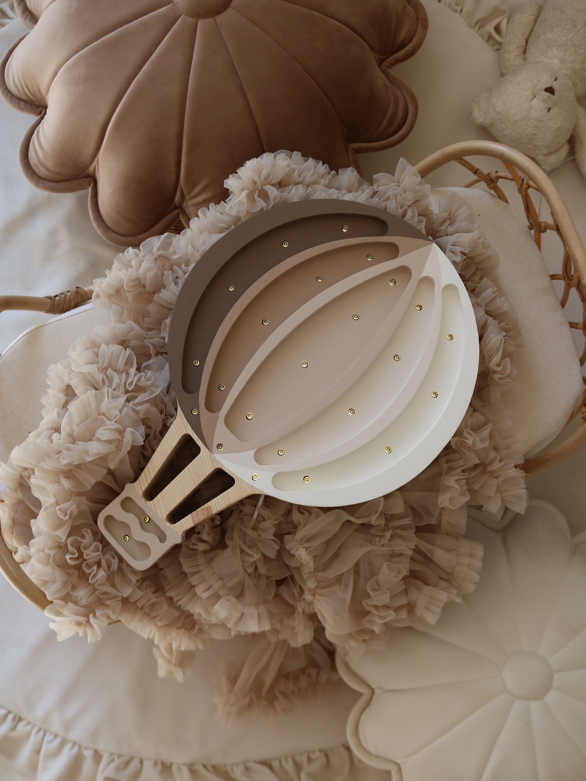 Little Lights Hot Air Baloon Lamp | Cappuccino Rainbow