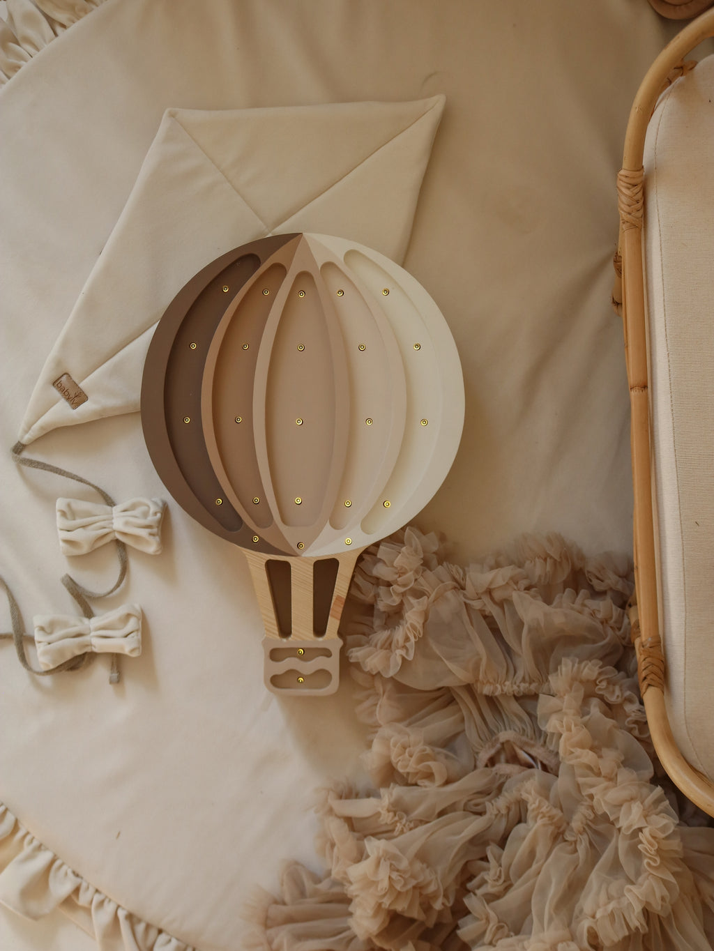 Little Lights Hot Air Baloon Lamp | Cappuccino Rainbow