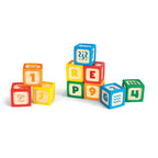 HAPE - Educational Grip-N-Stack Silicone Wooden Blocks - 10 Pcs