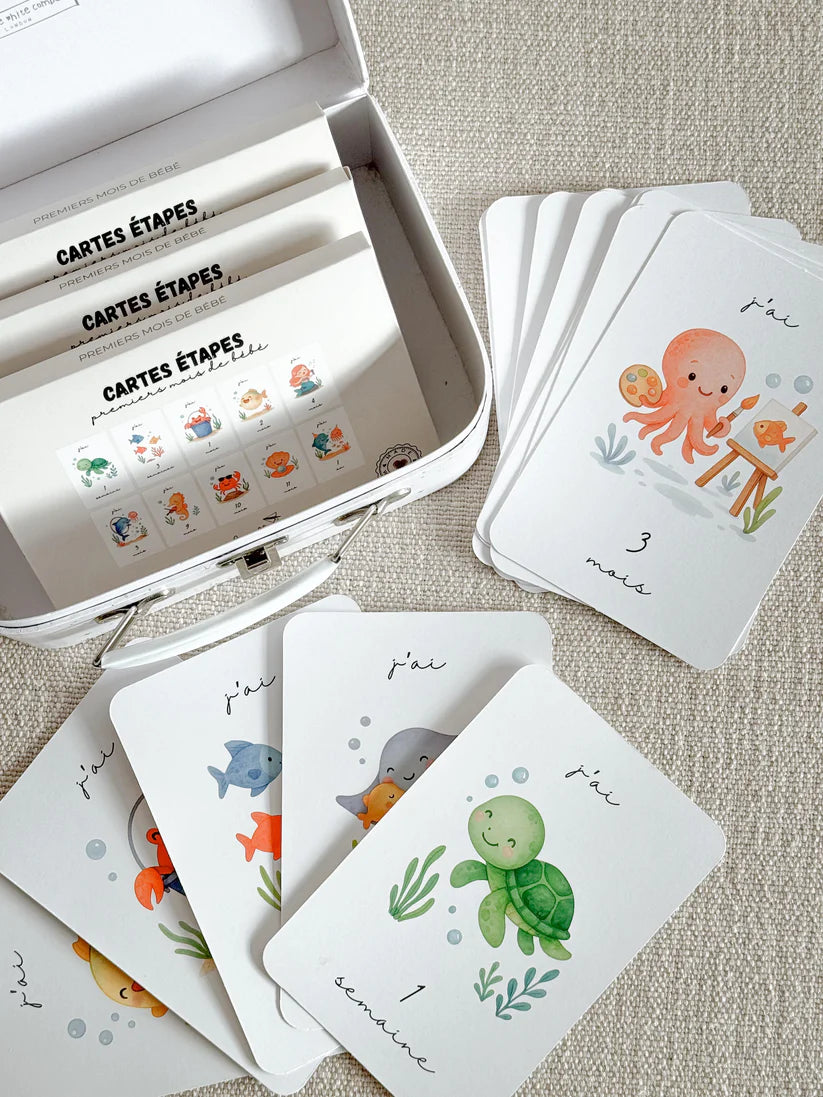 Cartes étapes - premiers mois de bébé