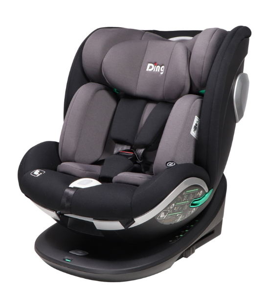 Ding Mace Noir/Gris 360° Siège Auto i-Size 0-36kg