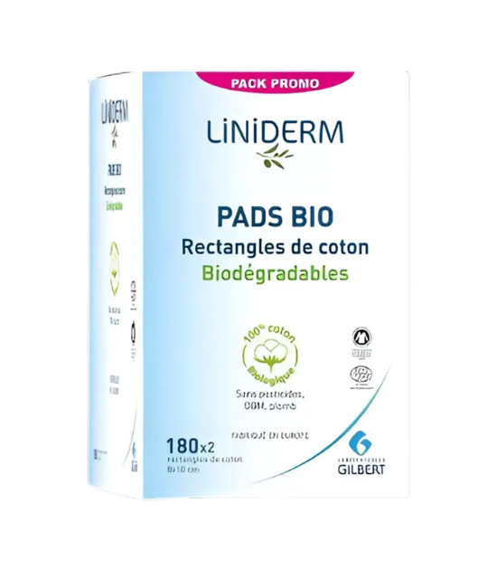 Gilbert Pack Promo Liniderm Coton Pads Bio 360 Rectangles