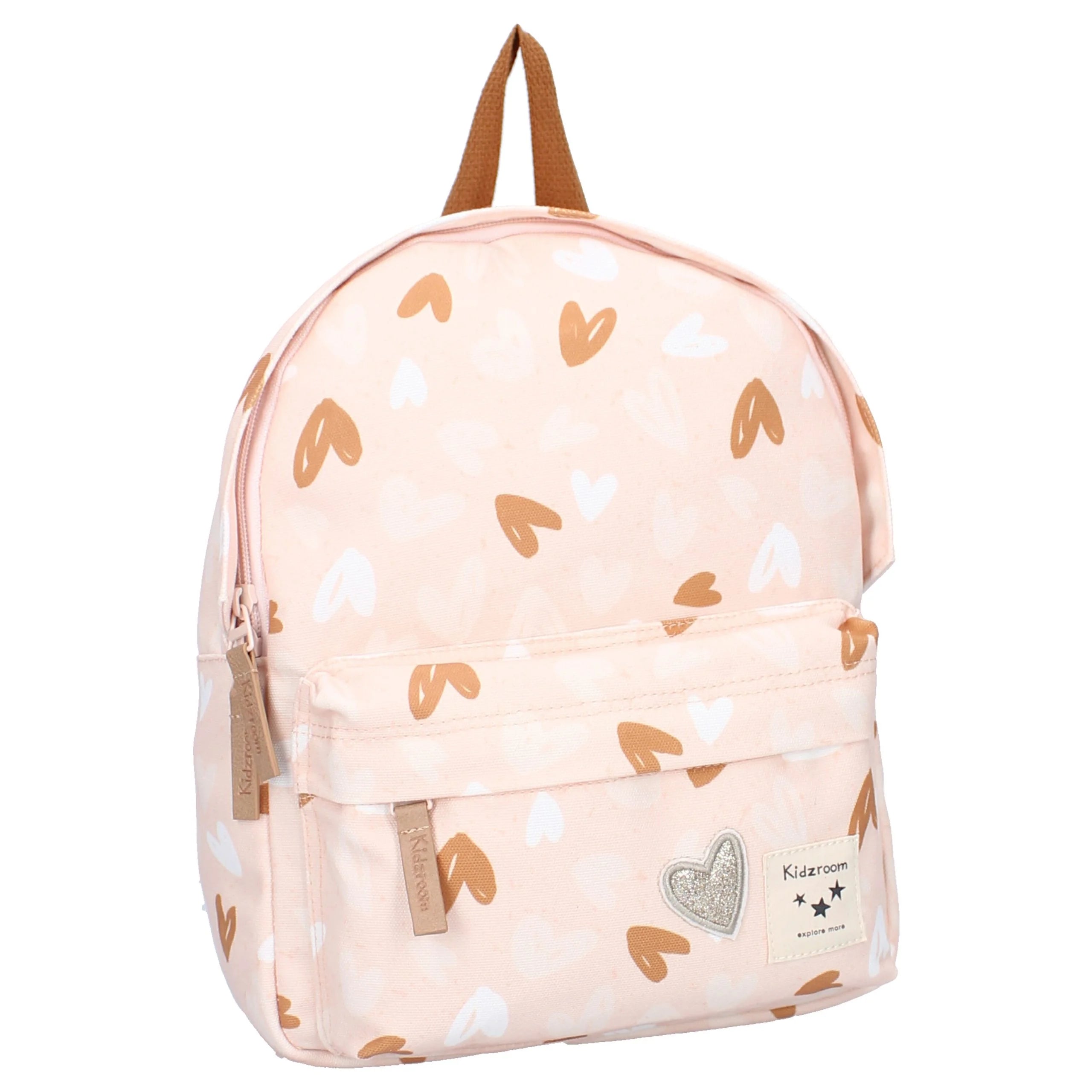 Sac à dos enfant Loving Days Coeurs rose/caramel - BB&Co
