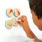 Ludi Memory de bain 2 en 1 Animaux marins Beige