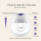 Tire-lait mains libres compact simple – Lansinoh
