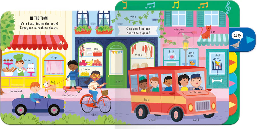 Out and About – Children’s Pull-Tab Sound Book