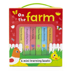 À la ferme – Coffret de 6 mini-livres cartonnés – Premiers apprentissages pour bébés et jeunes enfants