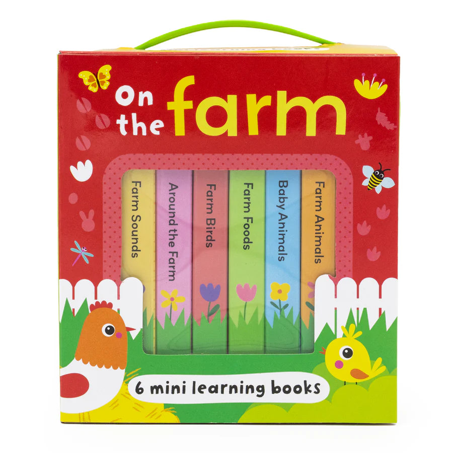 À la ferme – Coffret de 6 mini-livres cartonnés – Premiers apprentissages pour bébés et jeunes enfants