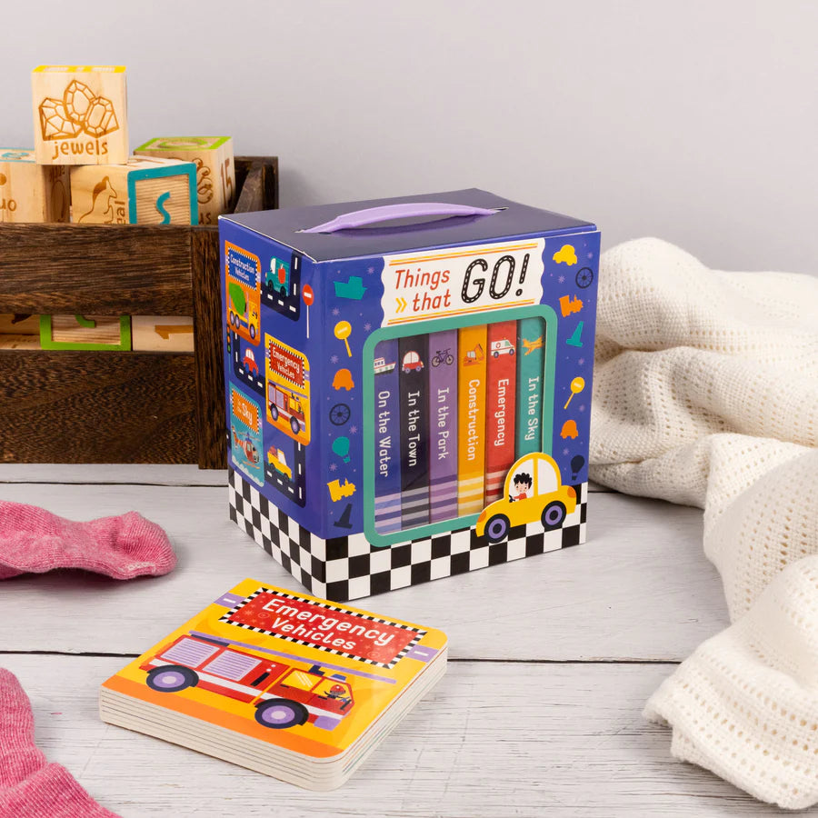 Coffret de 6 mini-livres cartonnés « Voitures pour bébés et tout-petits »